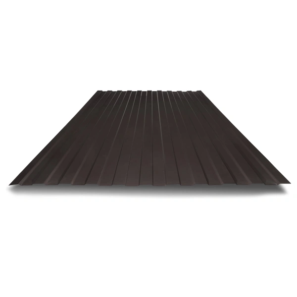 Профнастил С8 0,45 мм серо коричневый RAL 8019 1м